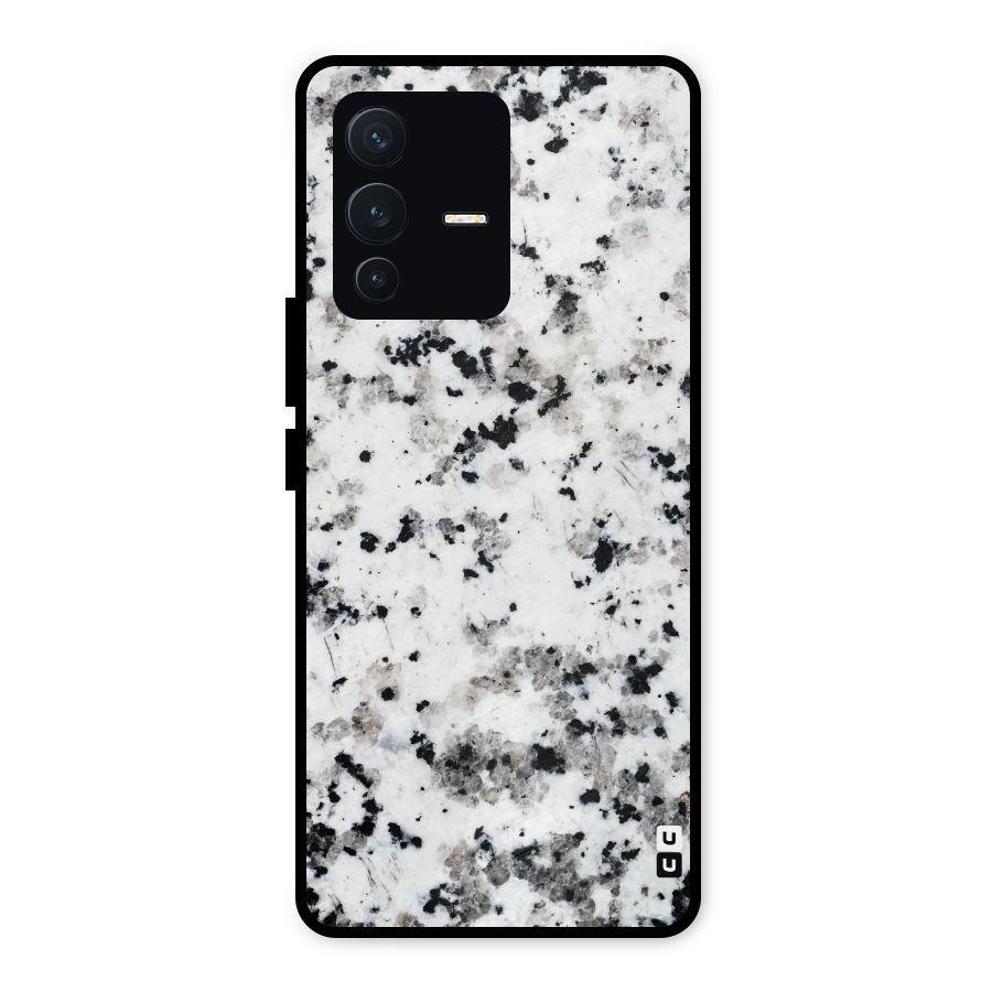 Charcoal Spots Marble Metal Back Case for Vivo V23 5G