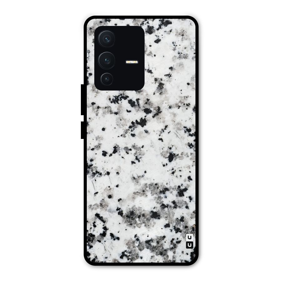 Charcoal Spots Marble Metal Back Case for Vivo V23 Pro