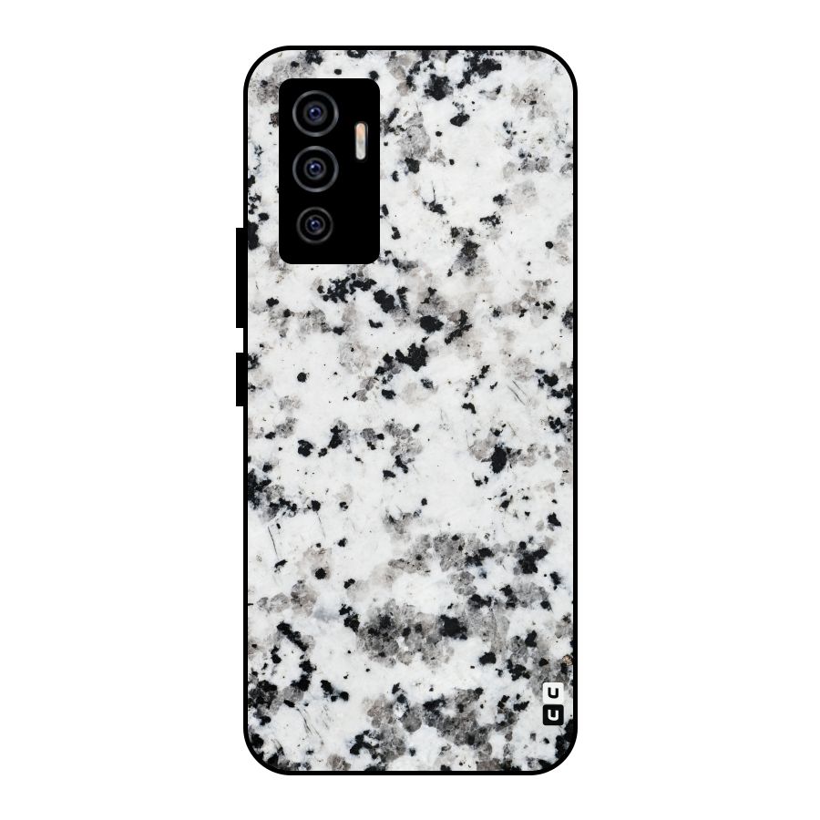 Charcoal Spots Marble Metal Back Case for Vivo V23e