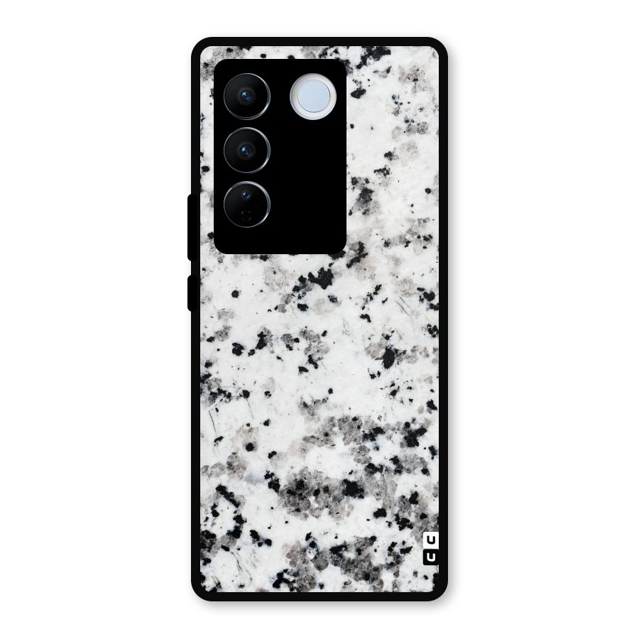Charcoal Spots Marble Metal Back Case for Vivo V27