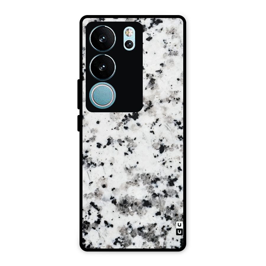 Charcoal Spots Marble Metal Back Case for Vivo V29