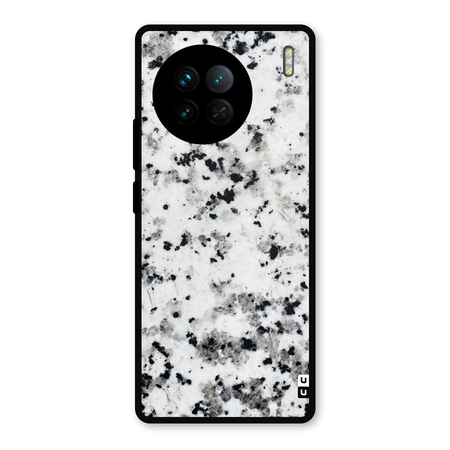 Charcoal Spots Marble Metal Back Case for Vivo X90
