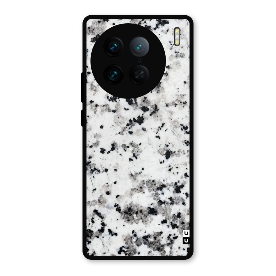 Charcoal Spots Marble Metal Back Case for Vivo X90 Pro