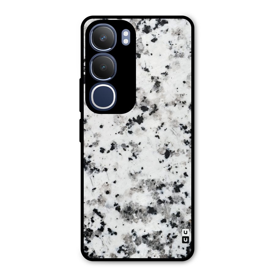 Charcoal Spots Marble Metal Back Case for Vivo Y29