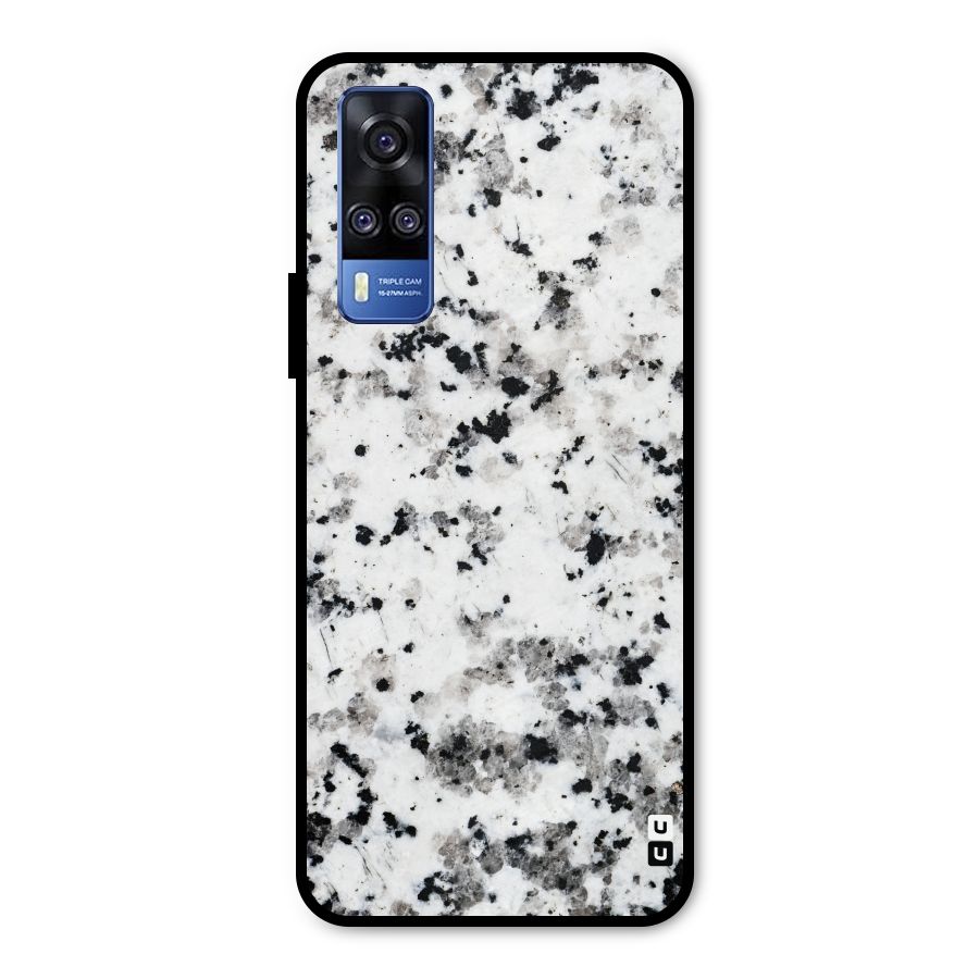 Charcoal Spots Marble Metal Back Case for Vivo Y31