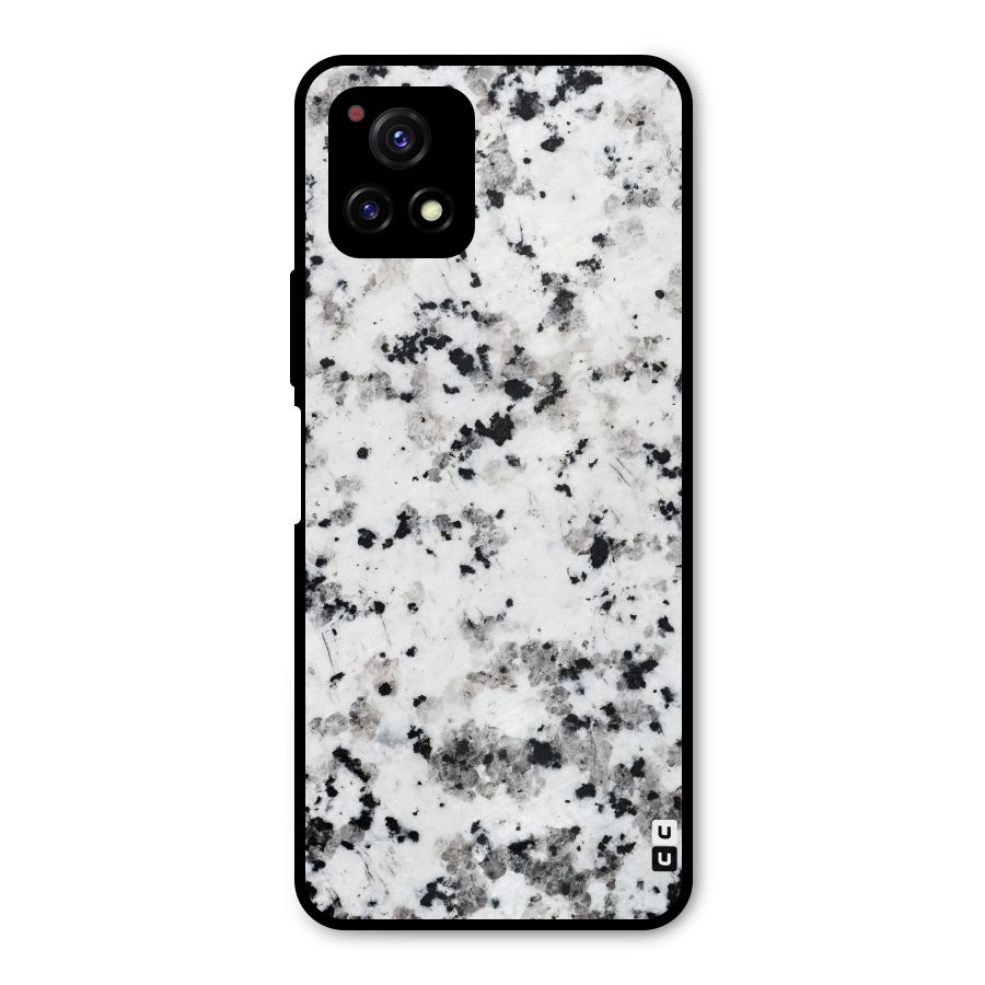 Charcoal Spots Marble Metal Back Case for Vivo Y72 5G