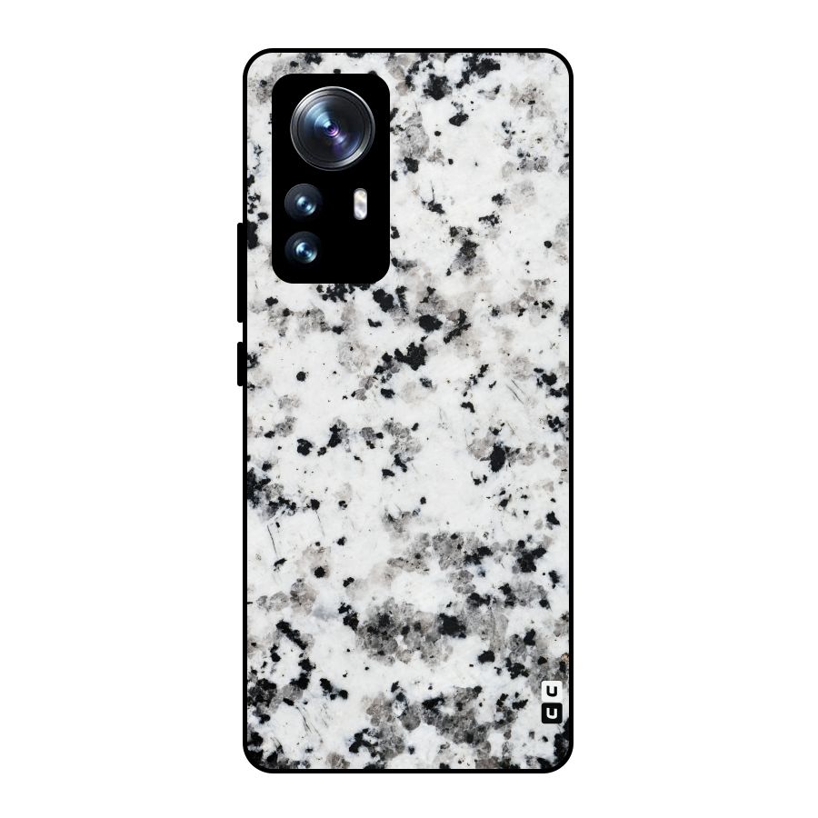 Charcoal Spots Marble Metal Back Case for Xiaomi 12 Pro