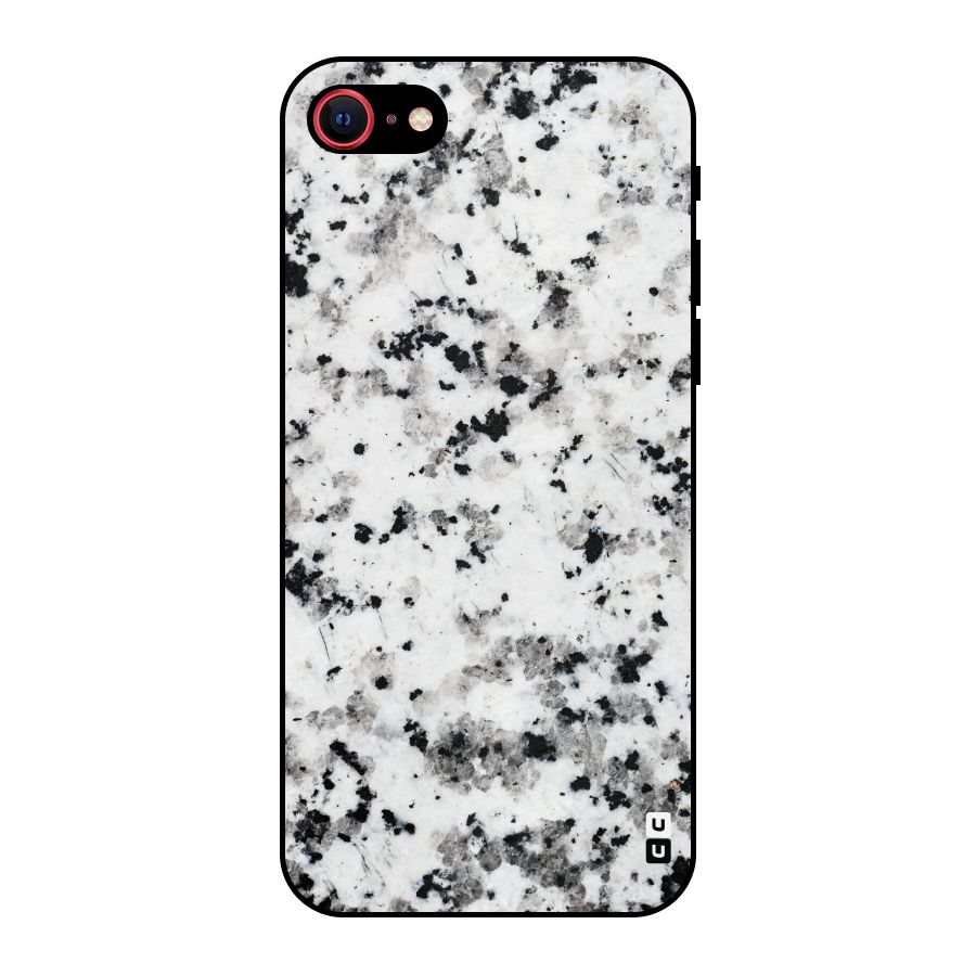 Charcoal Spots Marble Metal Back Case for iPhone 7