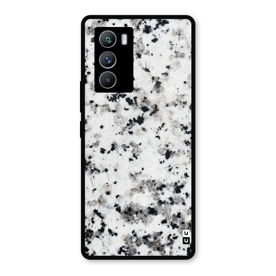 Charcoal Spots Marble Metal Back Case for iQOO 9 SE