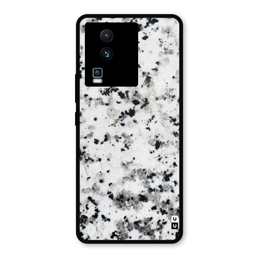Charcoal Spots Marble Metal Back Case for iQOO Neo 7