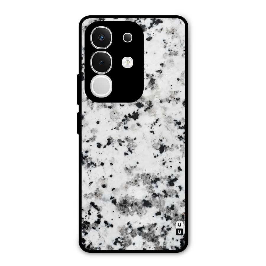 Charcoal Spots Marble Metal Back Case for iQOO Z10x