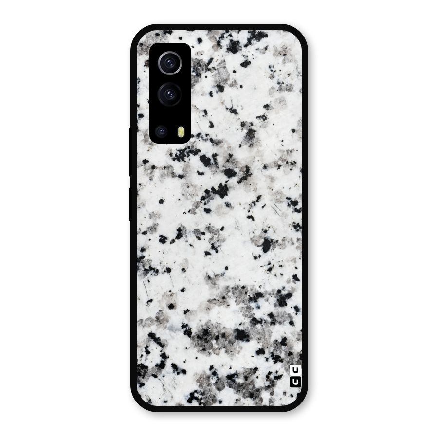 Charcoal Spots Marble Metal Back Case for iQOO Z3