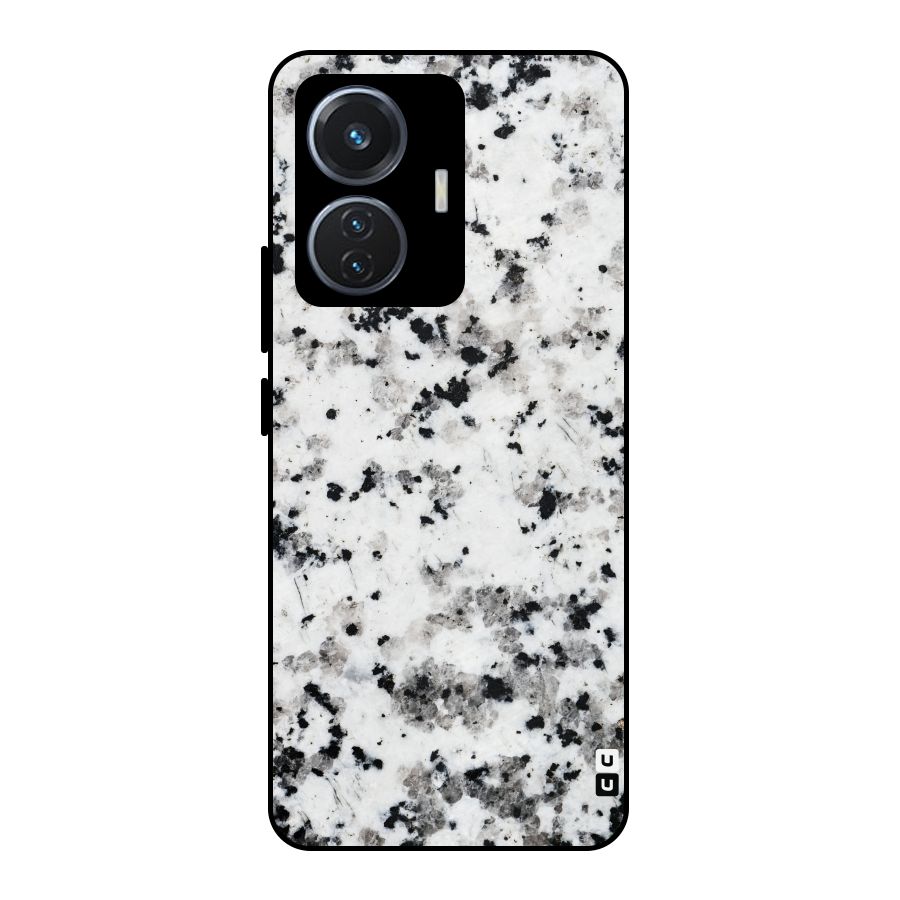 Charcoal Spots Marble Metal Back Case for iQOO Z6 44W