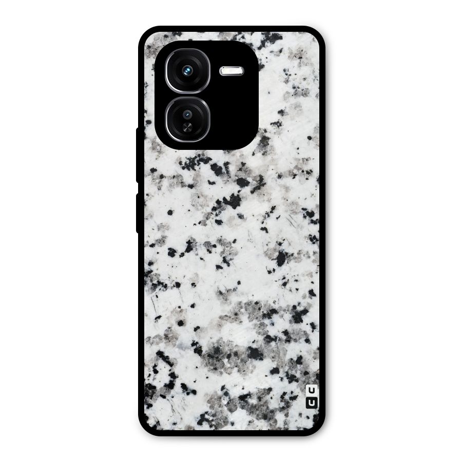 Charcoal Spots Marble Metal Back Case for iQOO Z9x