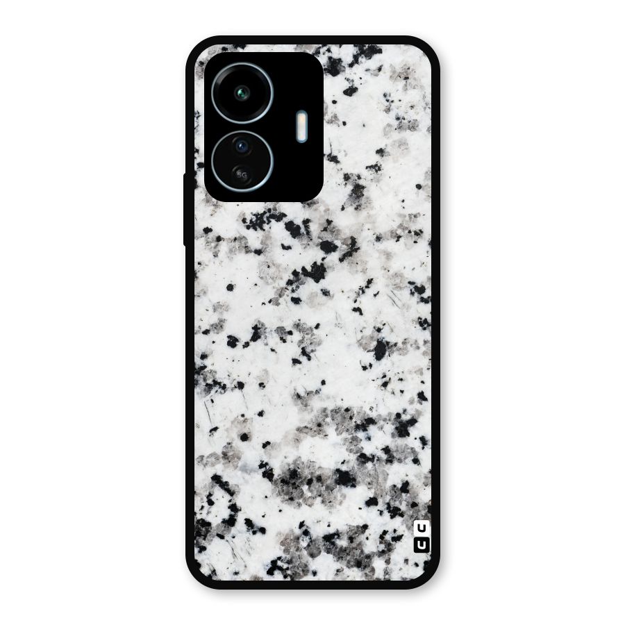 Charcoal Spots Marble Metal Back Case for vivo iQOO Z6 Lite 5G