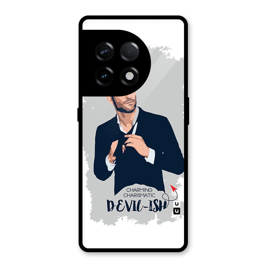 Charming Charismatic Lucifer Glass Back Case for OnePlus 11R