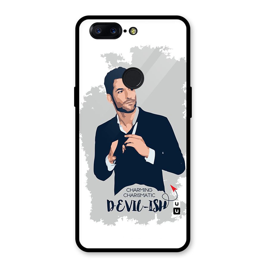 Charming Charismatic Lucifer Glass Back Case for OnePlus 5T