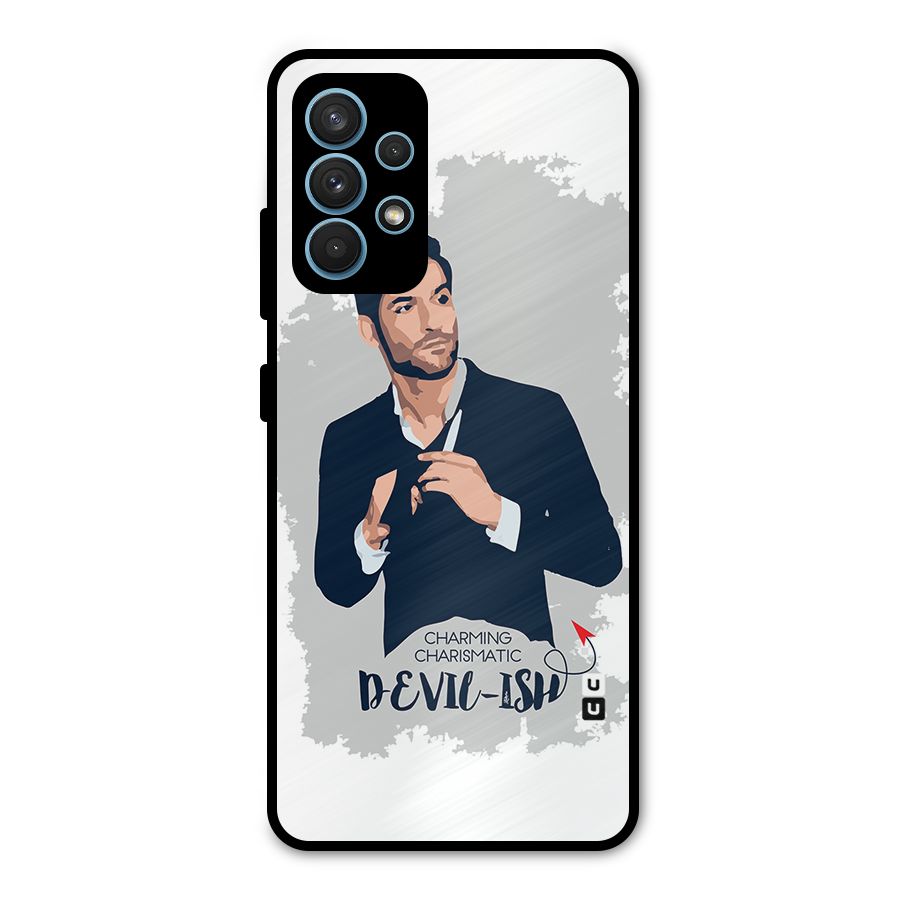 Charming Charismatic Lucifer Metal Back Case for Galaxy A32