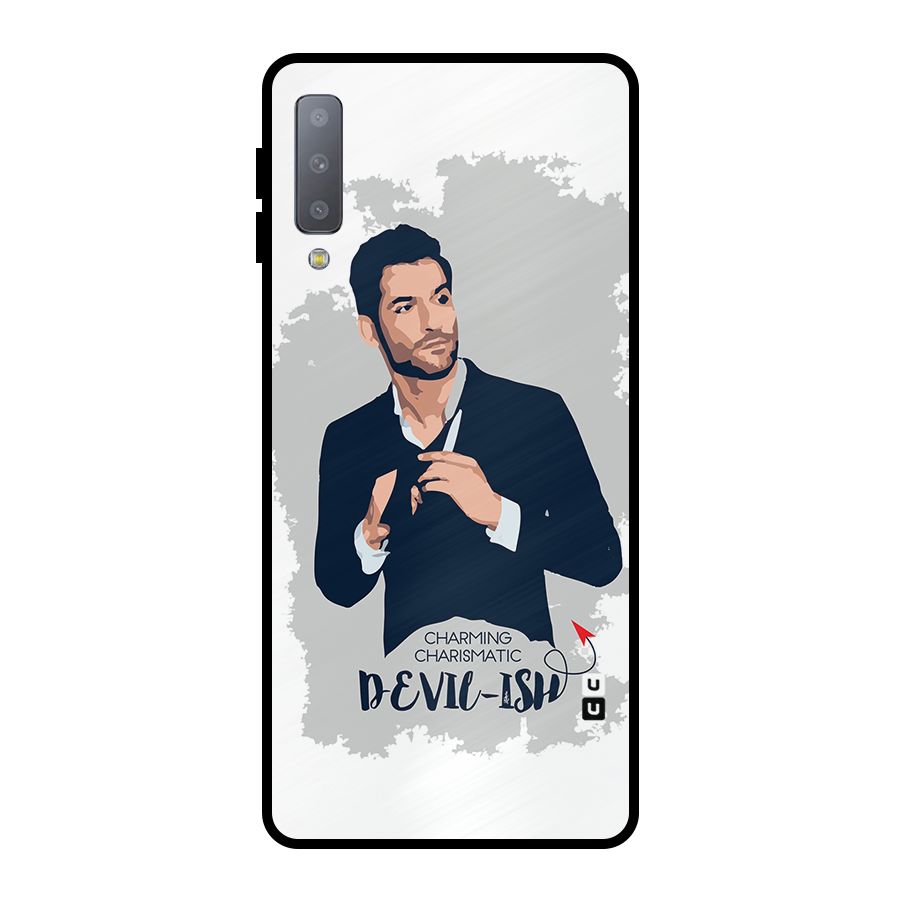 Charming Charismatic Lucifer Metal Back Case for Galaxy A7 (2018)