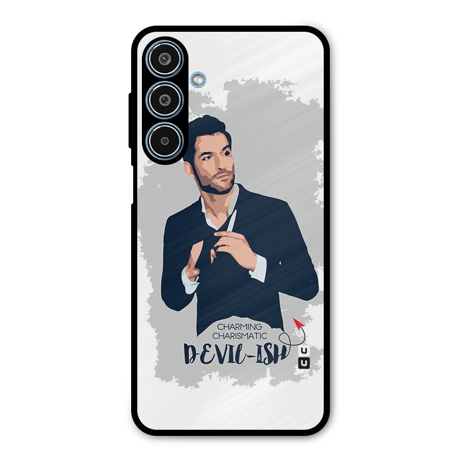 Charming Charismatic Lucifer Metal Back Case for Galaxy M35