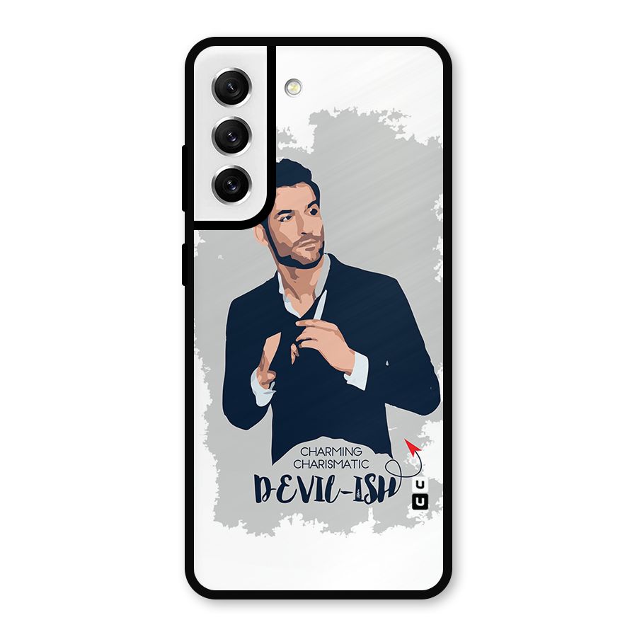 Charming Charismatic Lucifer Metal Back Case for Galaxy S21 FE 5G