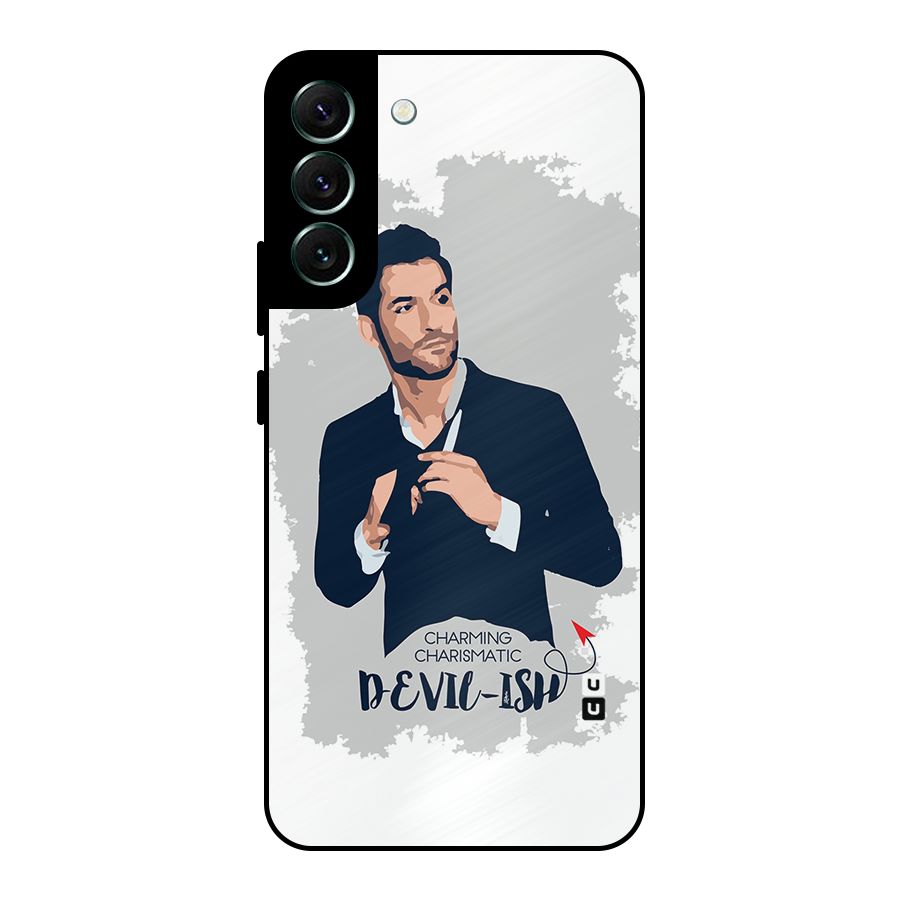 Charming Charismatic Lucifer Metal Back Case for Galaxy S22 Plus 5G