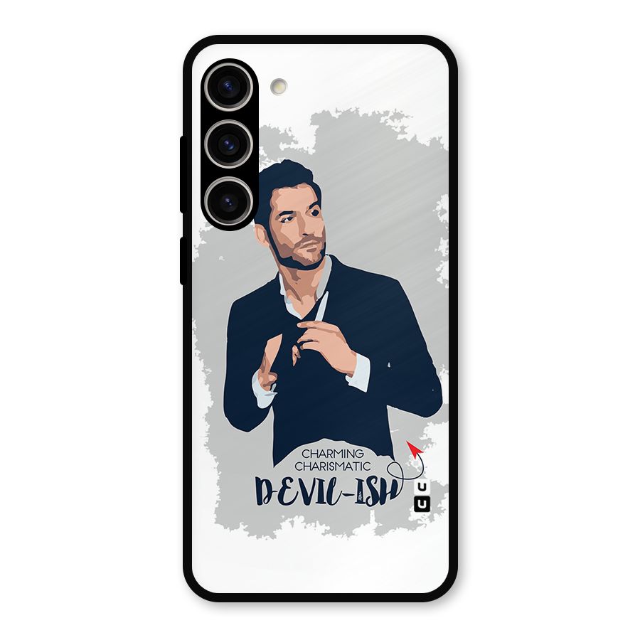 Charming Charismatic Lucifer Metal Back Case for Galaxy S23 Plus