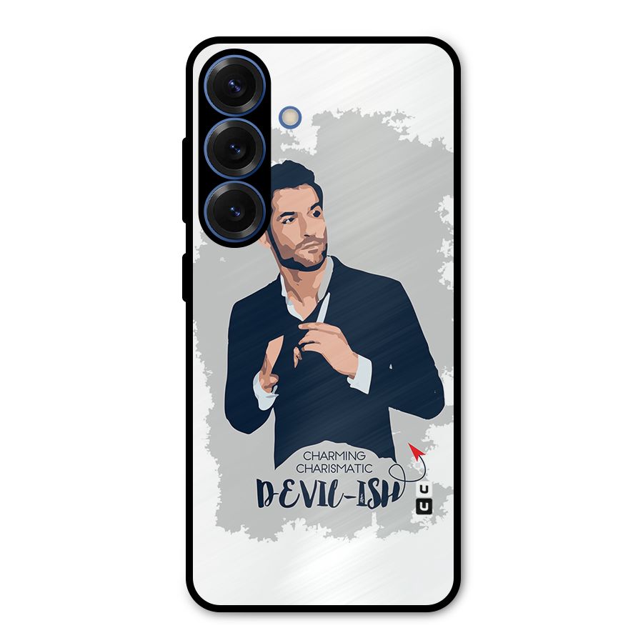 Charming Charismatic Lucifer Metal Back Case for Galaxy S25