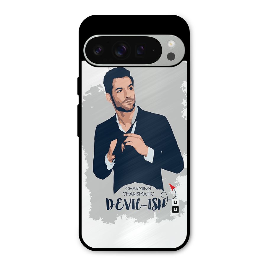 Charming Charismatic Lucifer Metal Back Case for Google Pixel 9 Pro XL