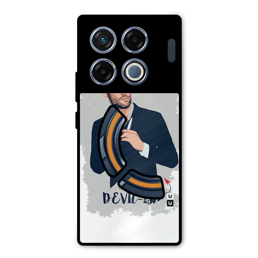 Charming Charismatic Lucifer Metal Back Case for Infinix GT 20 Pro