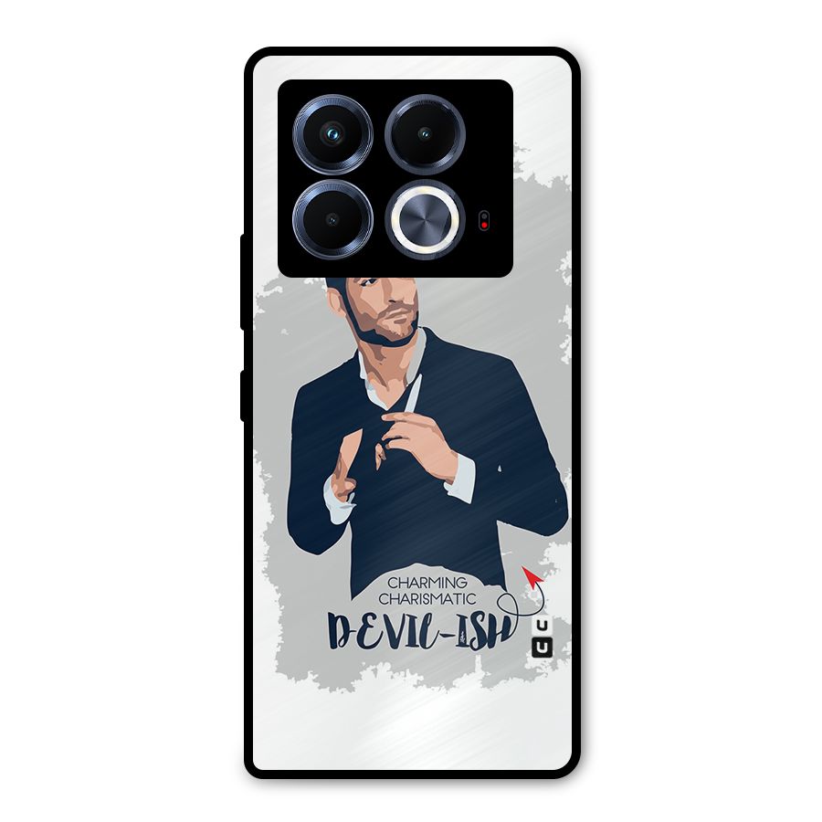 Charming Charismatic Lucifer Metal Back Case for Infinix Note 40 5G