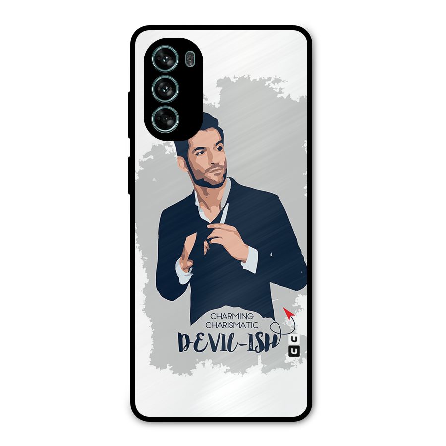 Charming Charismatic Lucifer Metal Back Case for Moto G62