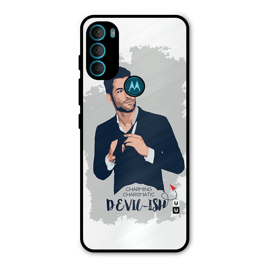 Charming Charismatic Lucifer Metal Back Case for Moto G71 5G