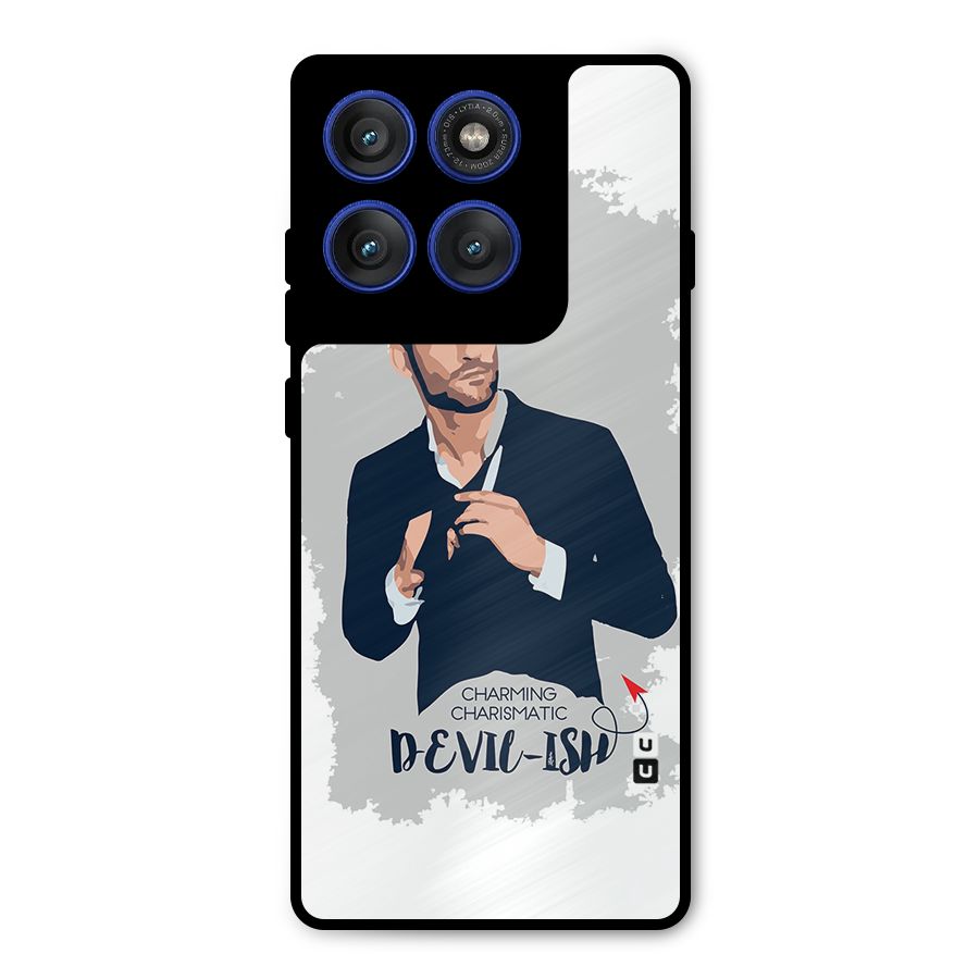 Charming Charismatic Lucifer Metal Back Case for Motorola Edge 60 Pro