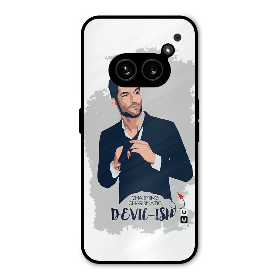 Charming Charismatic Lucifer Metal Back Case for Nothing Phone 2a Plus