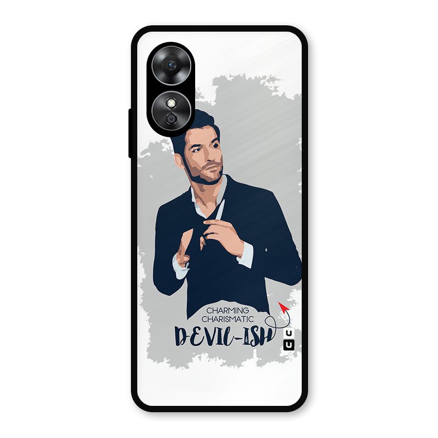 Charming Charismatic Lucifer Metal Back Case for Oppo A17