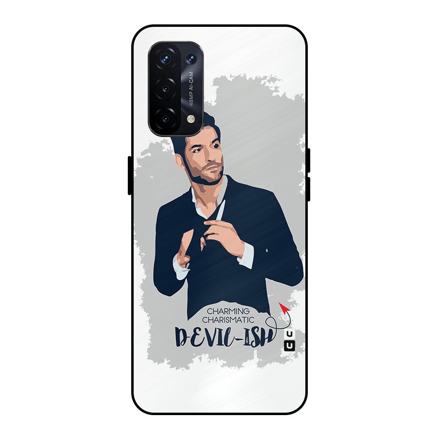 Charming Charismatic Lucifer Metal Back Case for Oppo A74 5G
