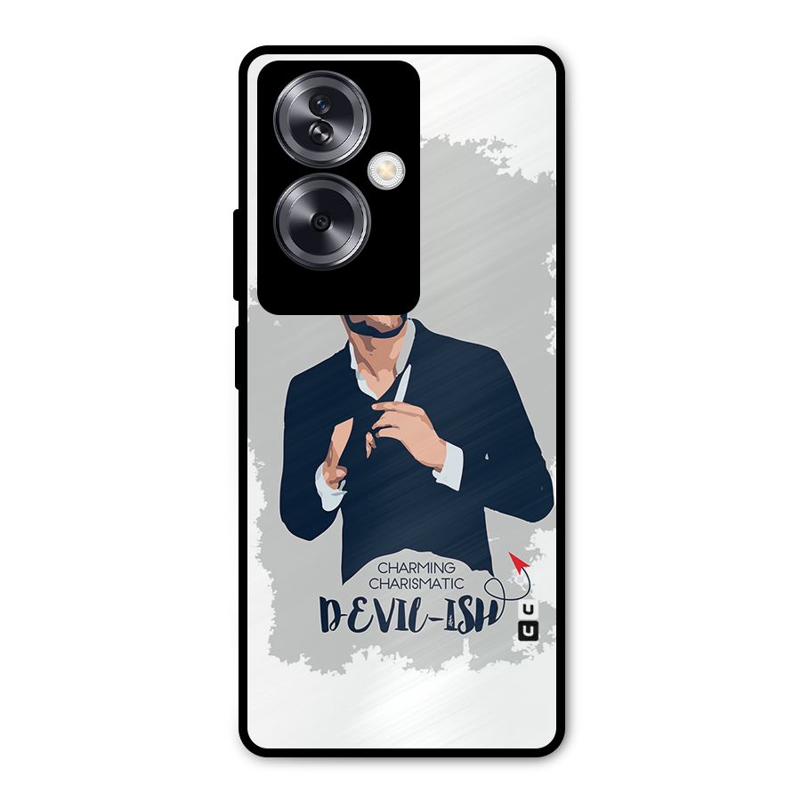 Charming Charismatic Lucifer Metal Back Case for Oppo A79 5G