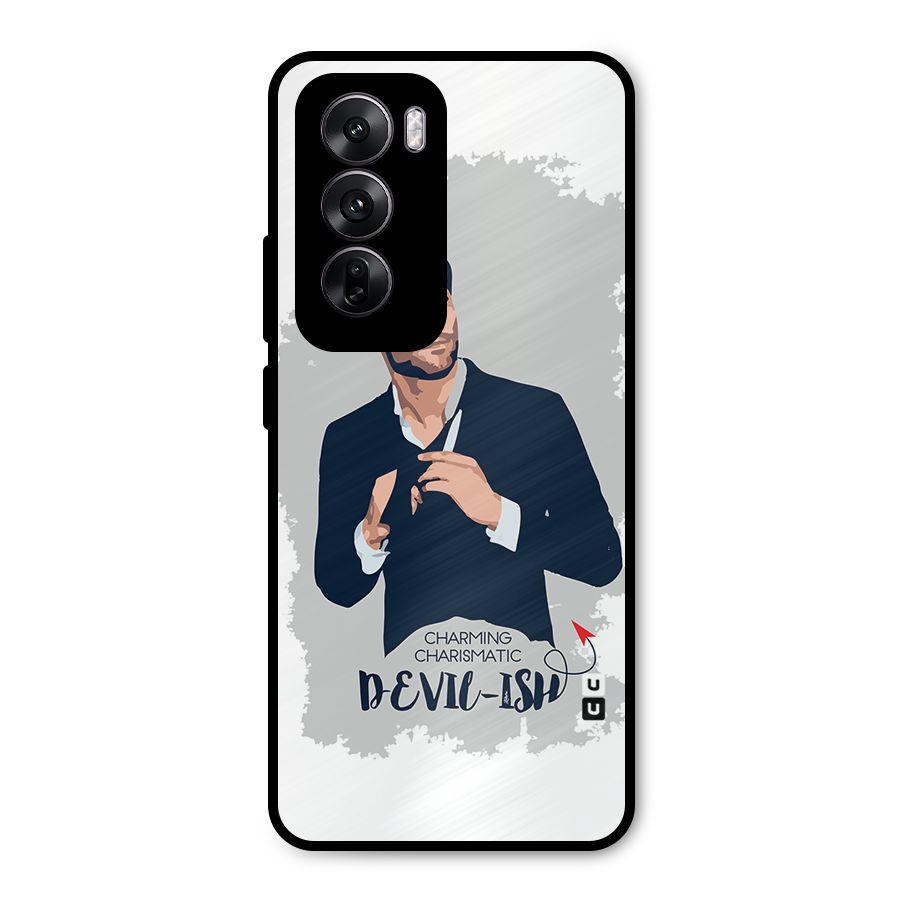 Charming Charismatic Lucifer Metal Back Case for Oppo Reno12