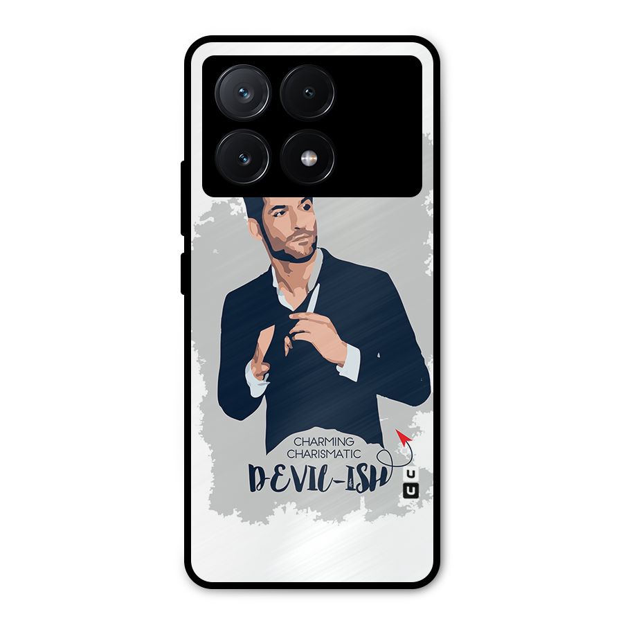 Charming Charismatic Lucifer Metal Back Case for Poco X6 Pro