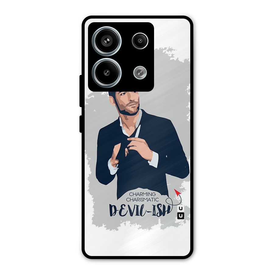 Charming Charismatic Lucifer Metal Back Case for Redmi Note 13 Pro 5G