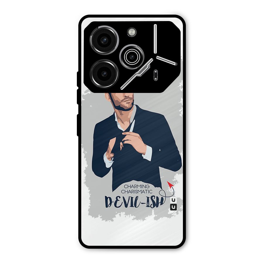 Charming Charismatic Lucifer Metal Back Case for Tecno Pova 6 Pro