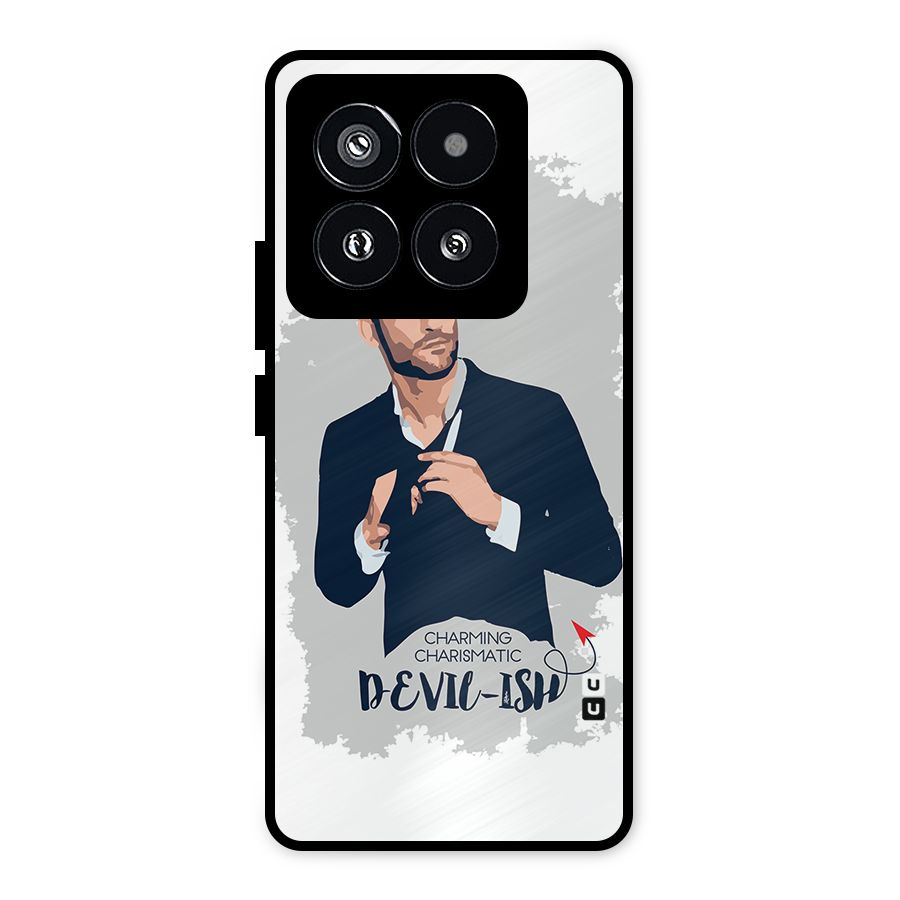 Charming Charismatic Lucifer Metal Back Case for Xiaomi 14 Pro