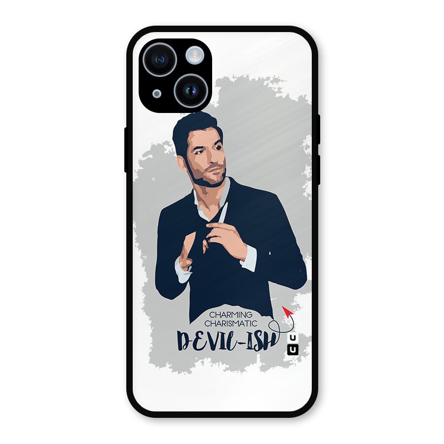 Charming Charismatic Lucifer Metal Back Case for iPhone 14