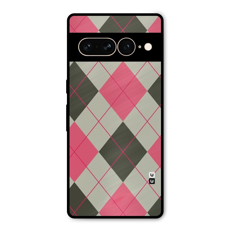 Check And Lines Metal Back Case for Google Pixel 7 Pro