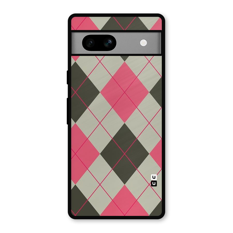 Check And Lines Metal Back Case for Google Pixel 7a