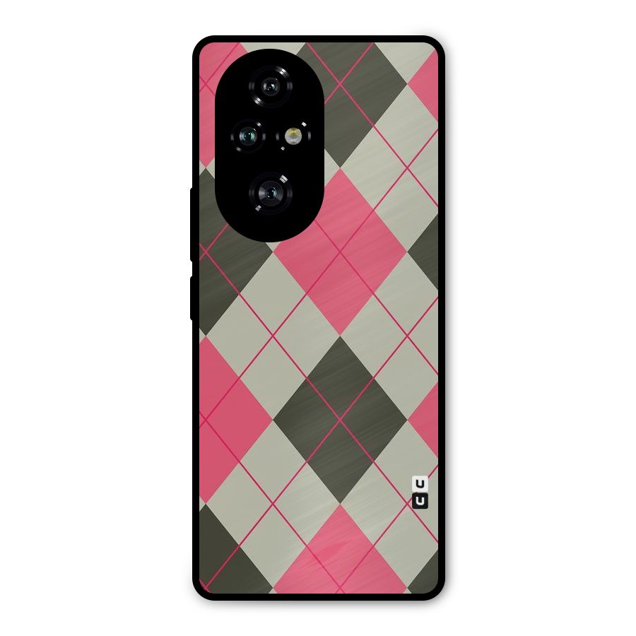 Check And Lines Metal Back Case for Honor 200 Pro