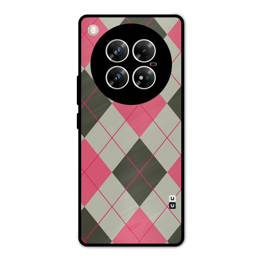 Check And Lines Metal Back Case for Infinix Zero 40 5G