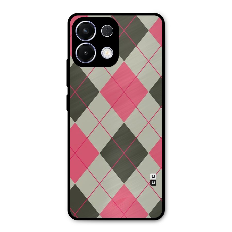 Check And Lines Metal Back Case for Oppo K13