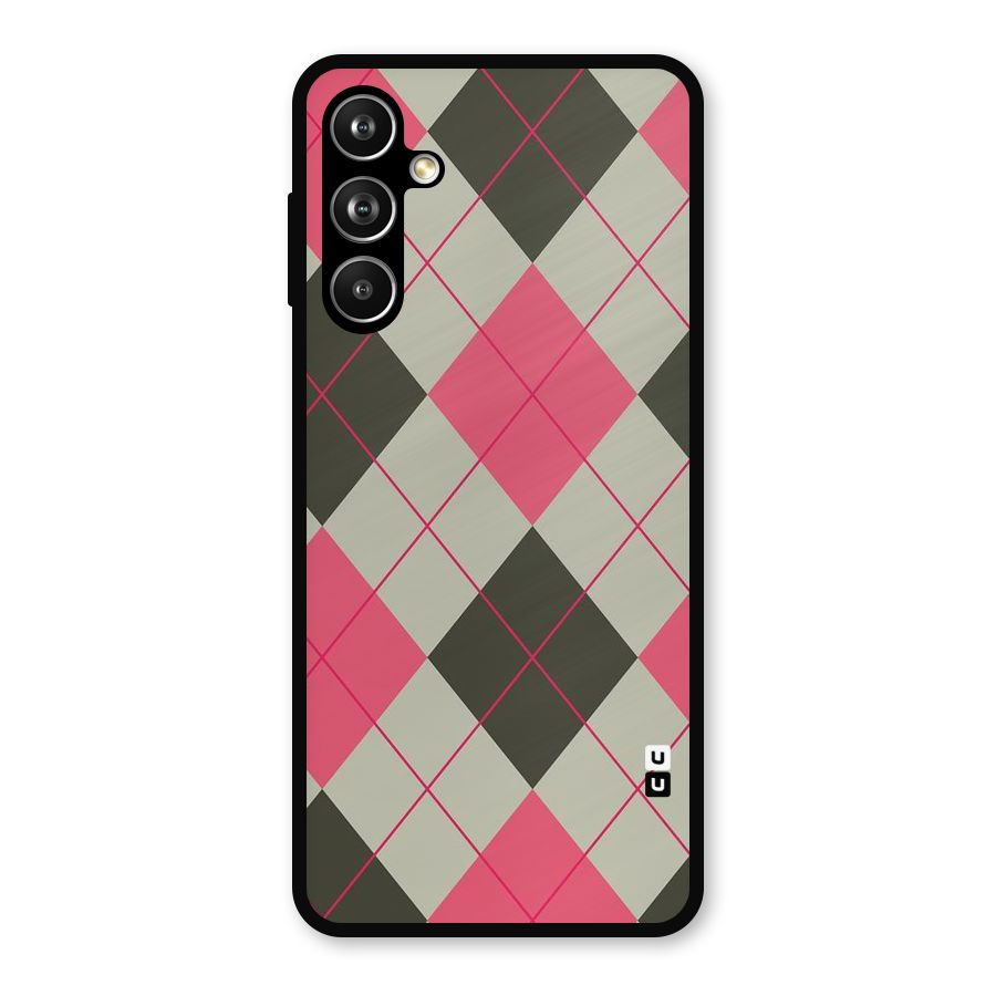 Check And Lines Metal Back Case for Samsung Galaxy M54